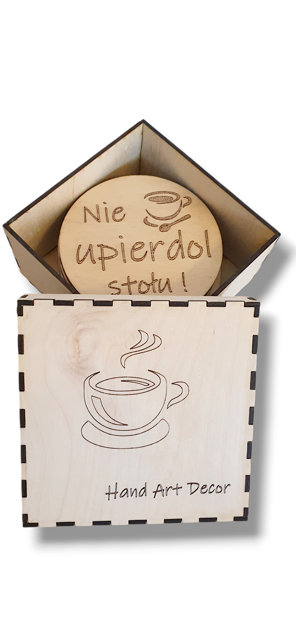 Zestaw podkładek z pudełkiem