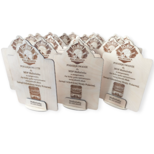 Podziękowania i dyplomy grawerowane