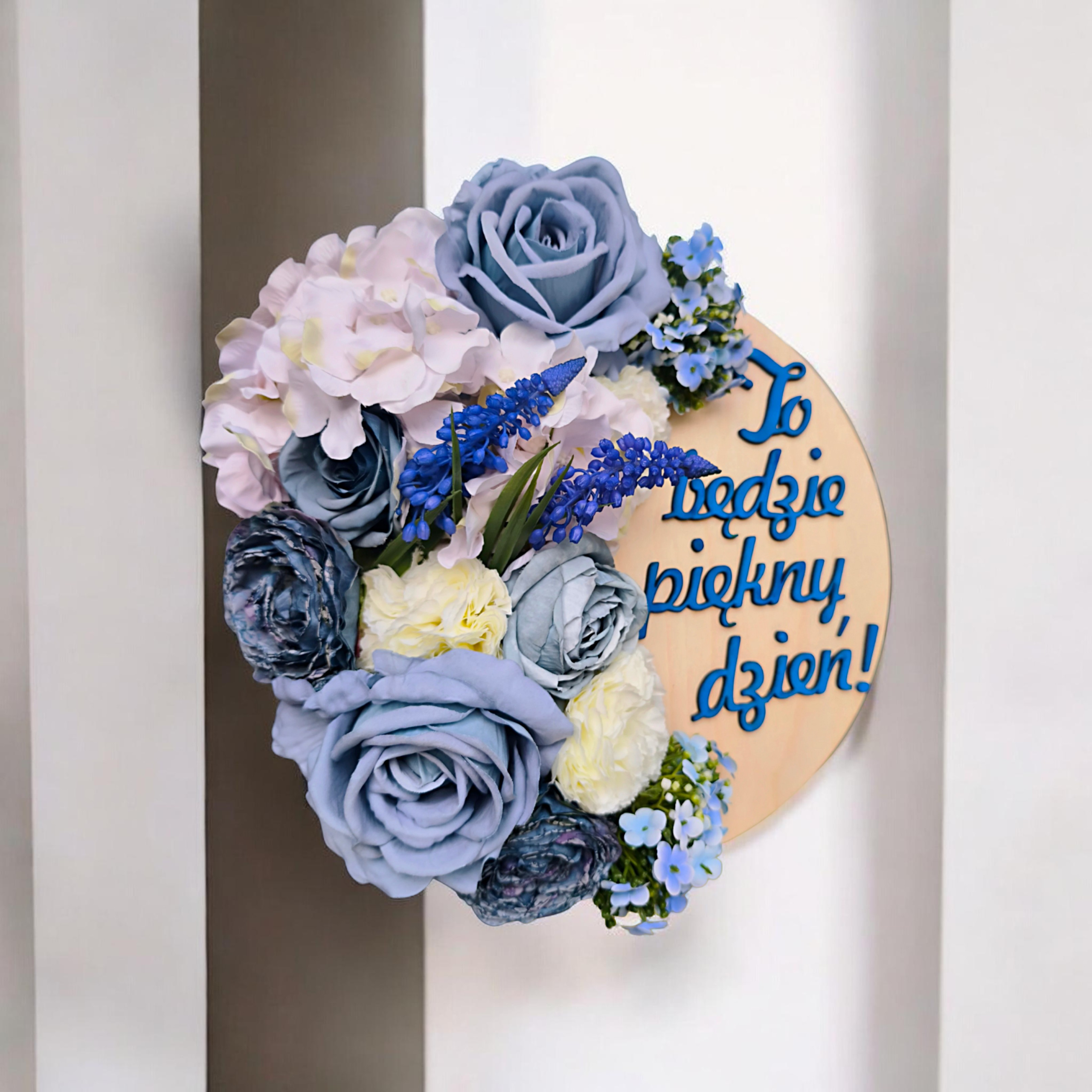 Wianek drewniany Blue