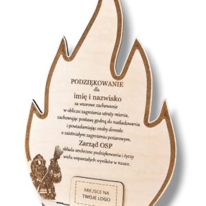 Statuetki w kształcie płomienia z Twoim logo