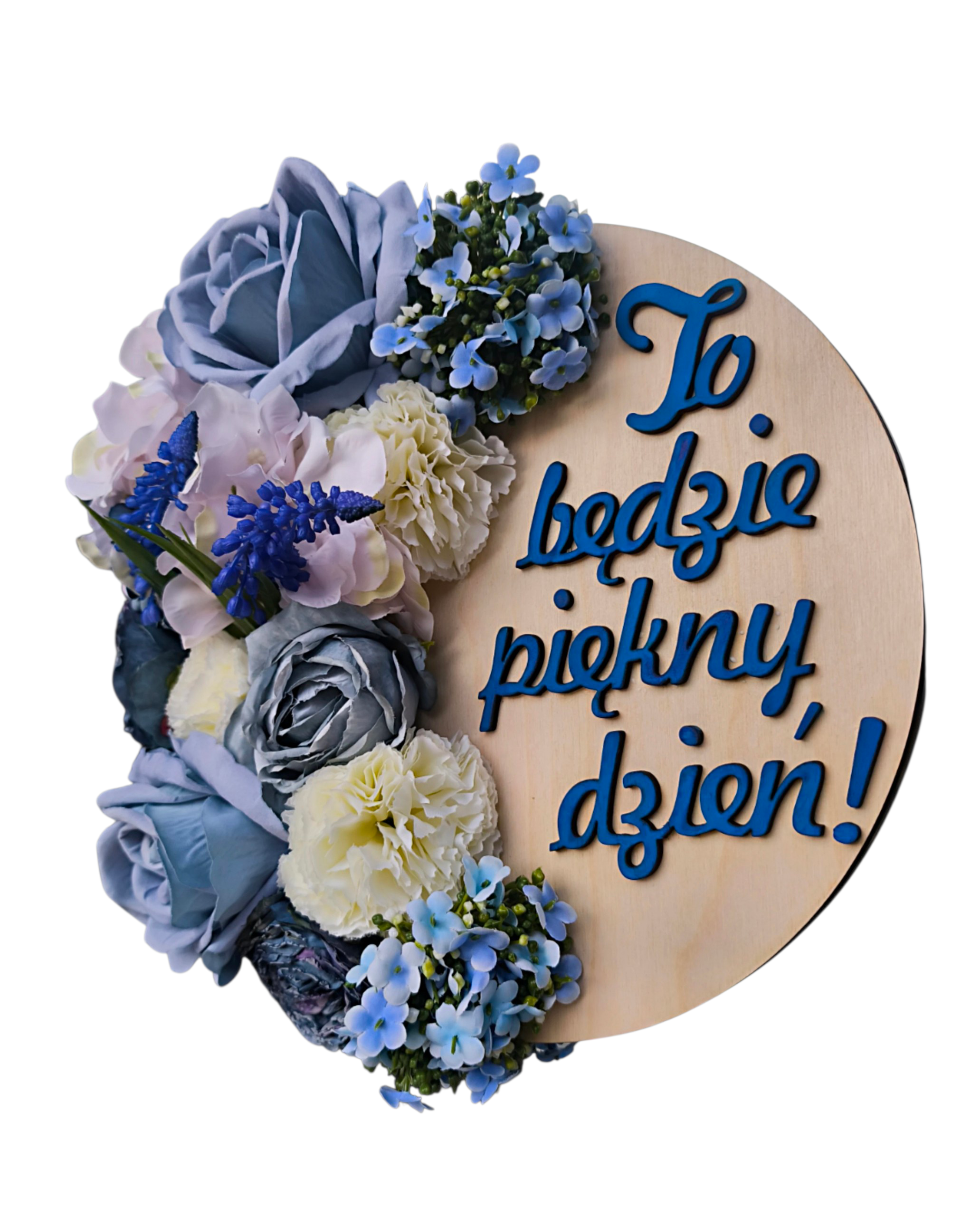 Wianek drewniany Blue - obrazek 2