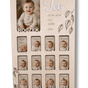 Tablica na zdjęcia dziecka „Roczek” – Personalizowana